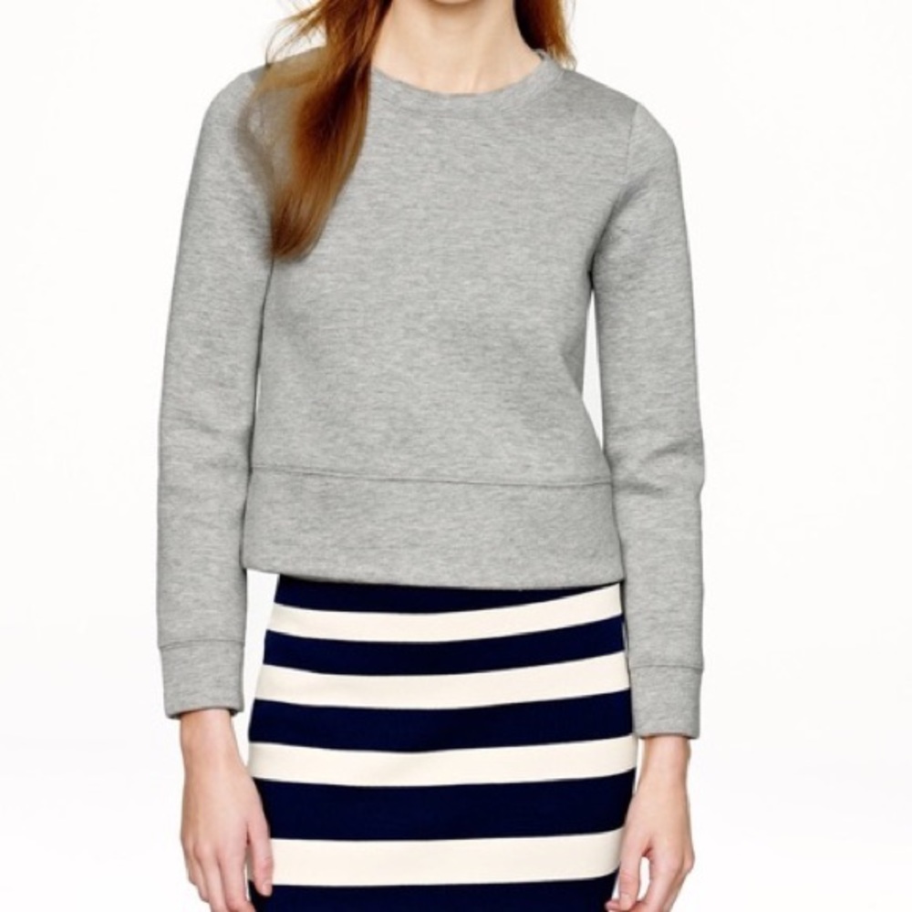 J. Crew Cropped Scuba Surf Sweatshirt